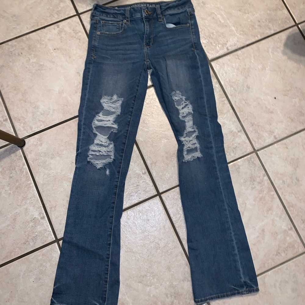 American Eagle ripped jeans